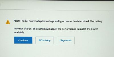 Ac power adapter wattage and type cannot be determined | DELL Technologies