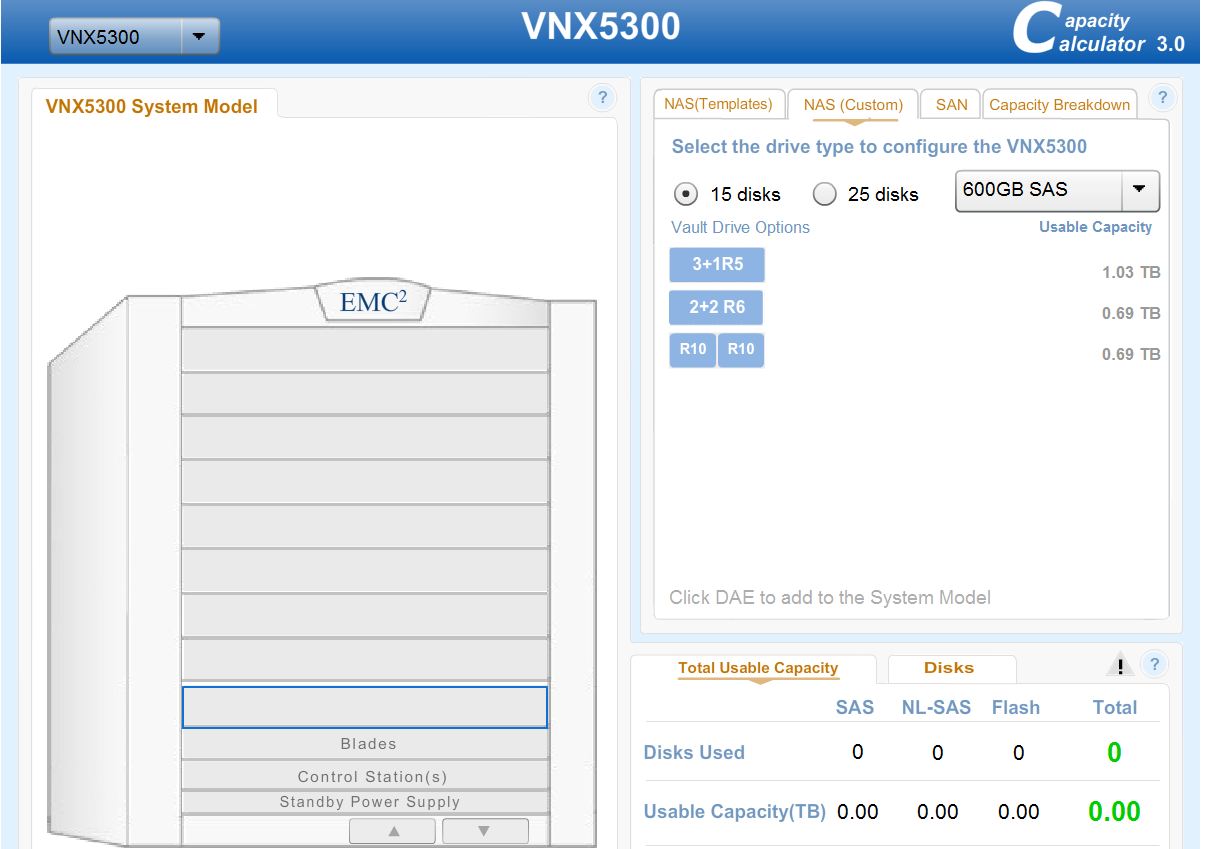Capacity Calculator for VNX family | DELL Technologies