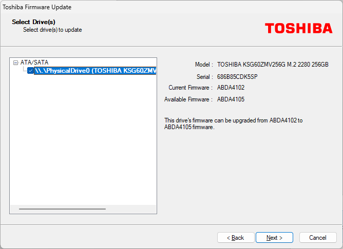 Dell Latitude 5490, Toshiba SSD Firmware Update fails - "ERROR => Unable to  load driver" | DELL Technologies