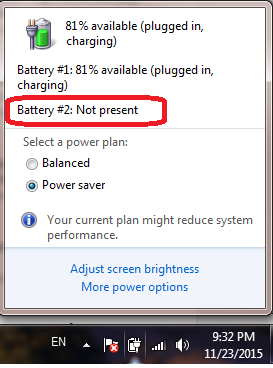 Dell Latitude E6410: Battery #2: Not present | DELL Technologies