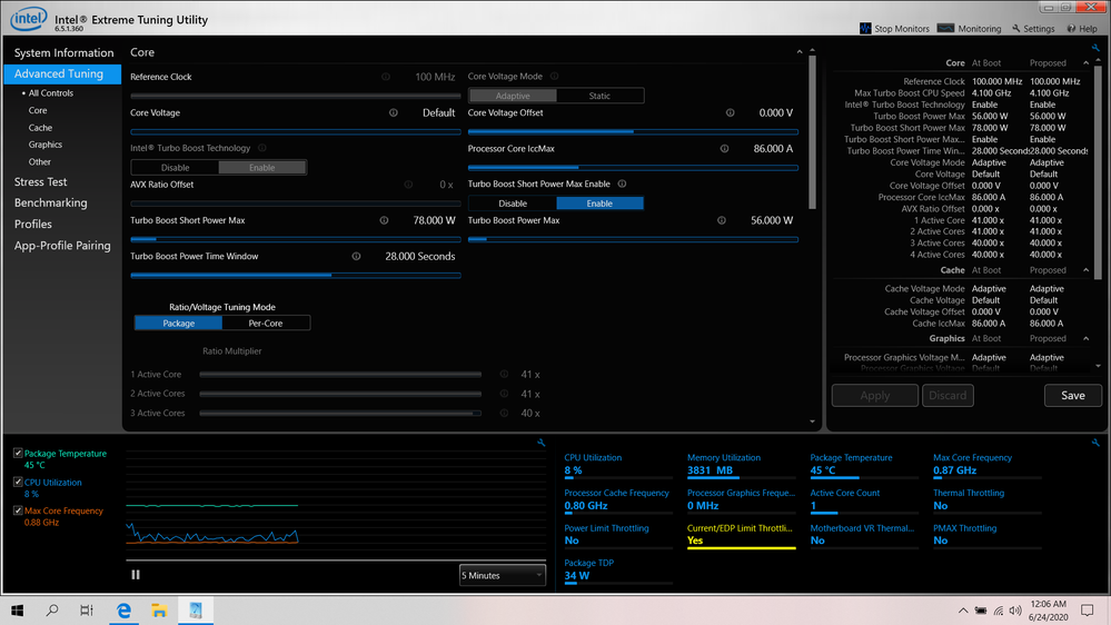 ‎Dell Xps 15 7590 CPU Stuck 0.8 at GHz | DELL Technologies