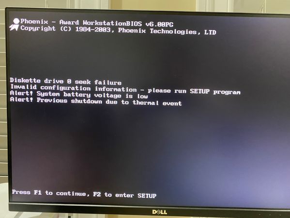 My bios loads up and click F1 to continue then I get a black