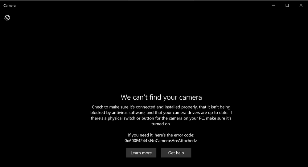 dell xps 16 9640 camera not working