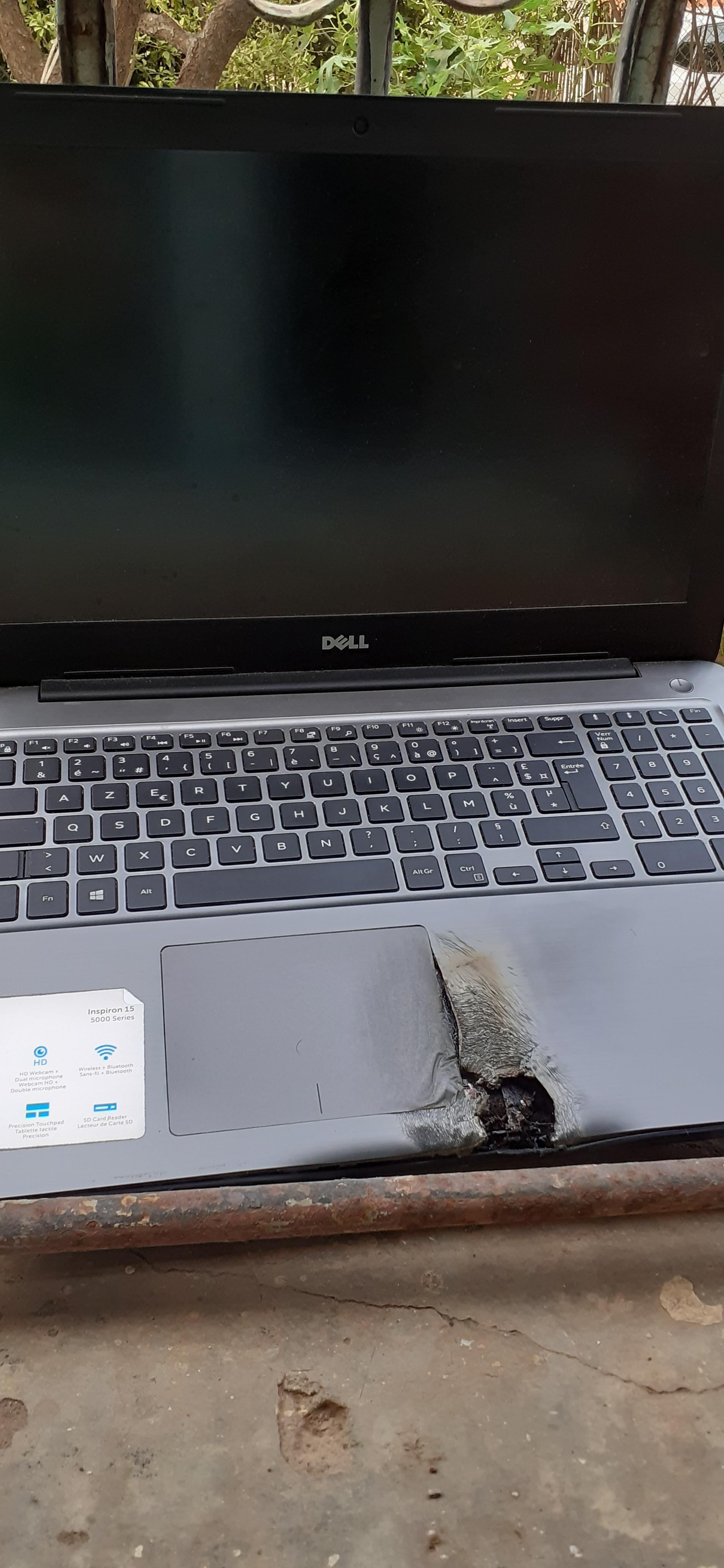 My dell inspiron 15 5567 exploded this week (battery) and don't know what  to do | DELL Technologies