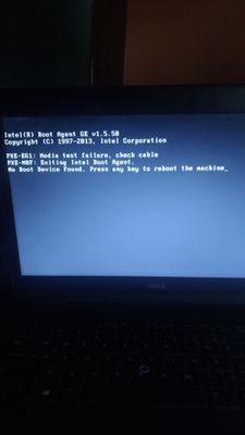 No bootable device found | DELL Technologies