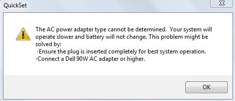 The AC power adapter type cannot be determined - Dell Inspiron 7520 | DELL  Technologies