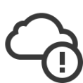Symbol: Cloud-Warnmeldung