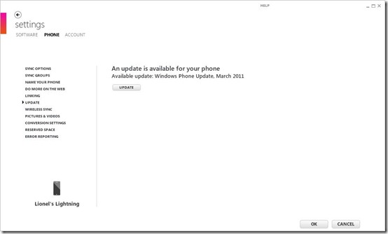 WP7 Update available