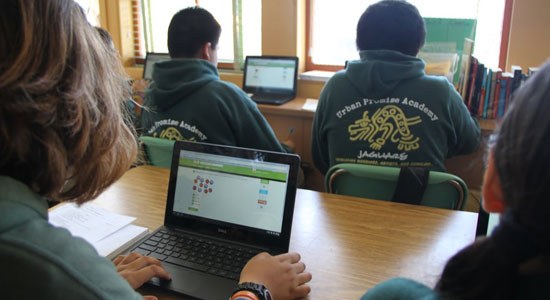 Students use Dell Chromebooks in Mr. Ramirez’s Math Class