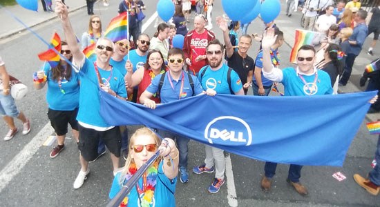  Dell Ireland employees march in their local Pride parade