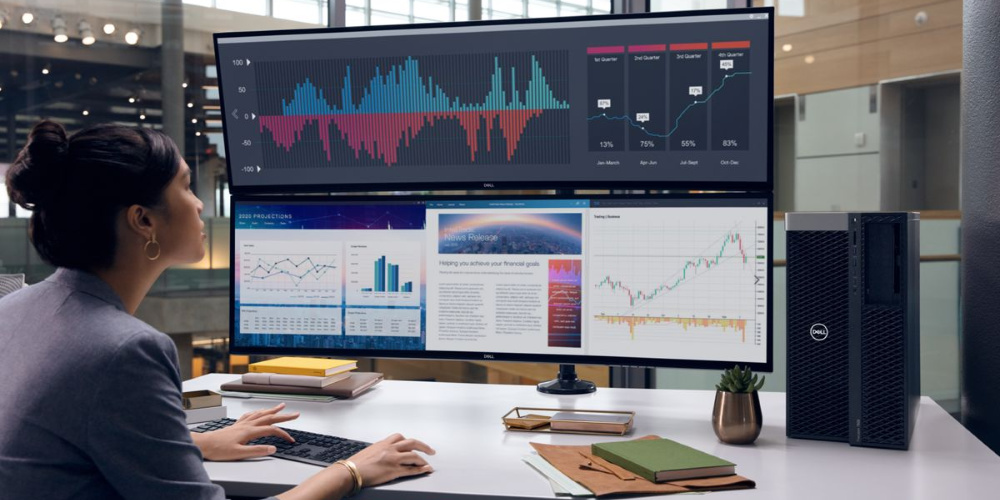 Trading Places – Financial Sector Upgrades to Larger Monitors to  Accommodate Shrinking Workspaces | Dell USA