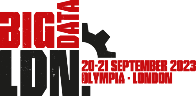Big Data London event logo in red and black text. 