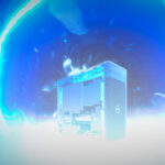 video game screenshot of a outer space scene with a ring aura